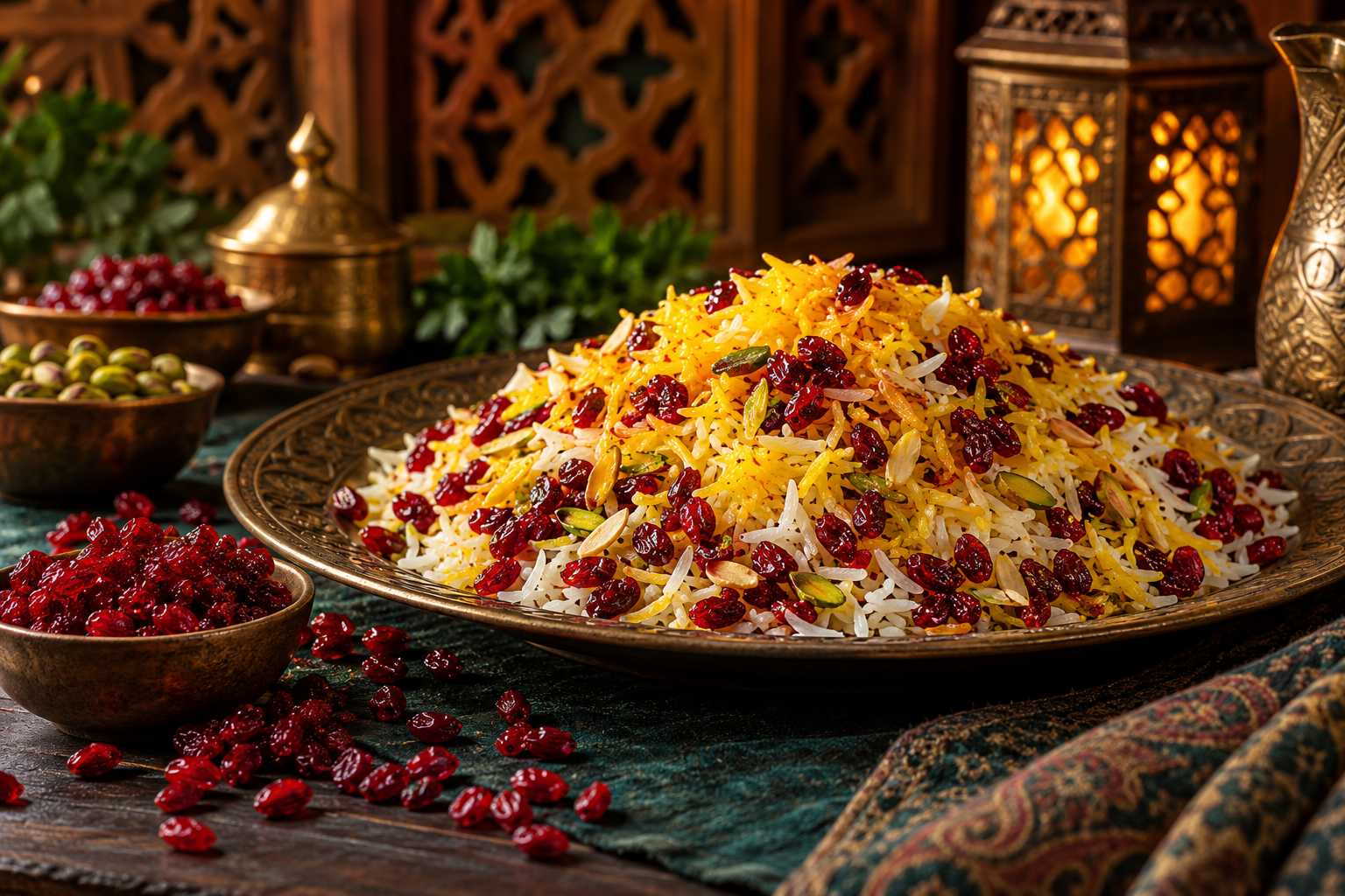 Editorial photograph illustrating barberries in plov: reading the ingredient and choosing a swap